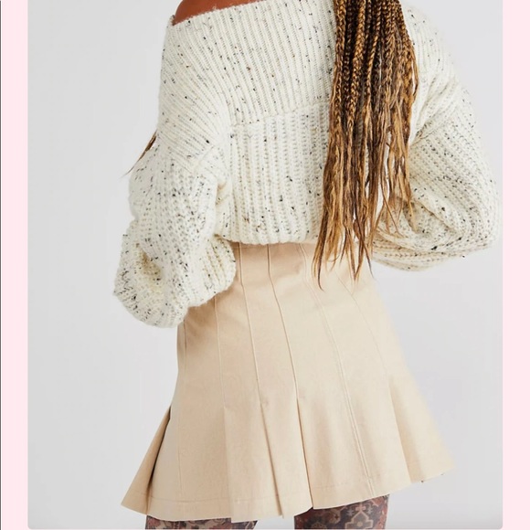 Free People Sugar and Spice Vegan Ski Skirt Ivory - Picture 3 of 3